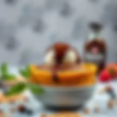 Innovative Culinary Creations A creative dessert showcasing Bim chocolate sauce