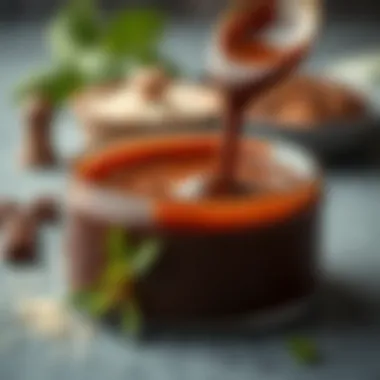 Key Components of Flavor Ingredients of Bim chocolate sauce beautifully arranged