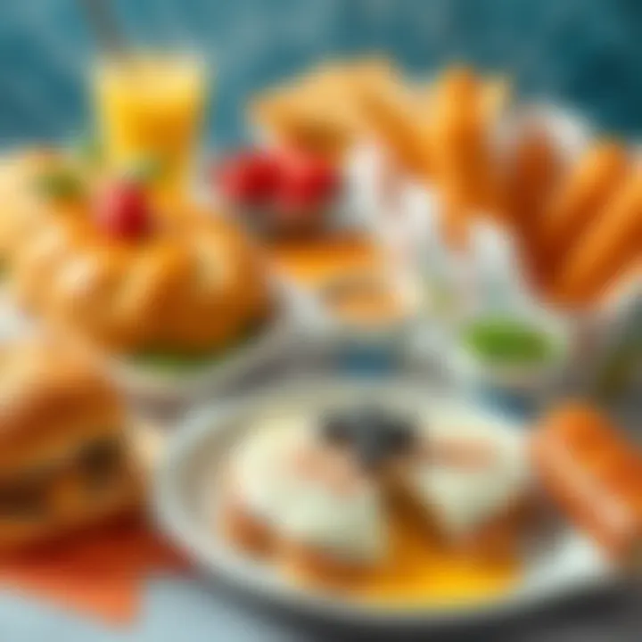 An array of popular breakfast items offered at Bim stores.