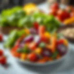 A vibrant plate of fresh, colorful vegetables.