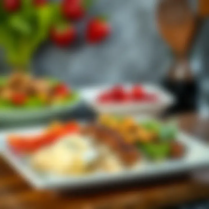 Healthy meals prepared with fresh ingredients