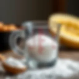 Measurement of sugar in a cup