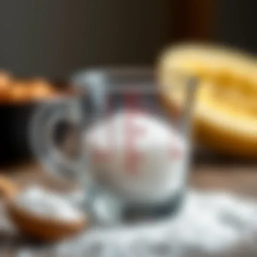 Measurement of sugar in a cup