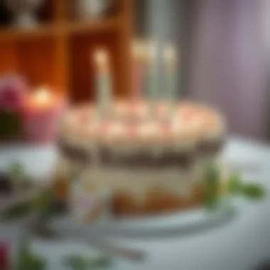 Elegant birthday cake with a heartfelt message