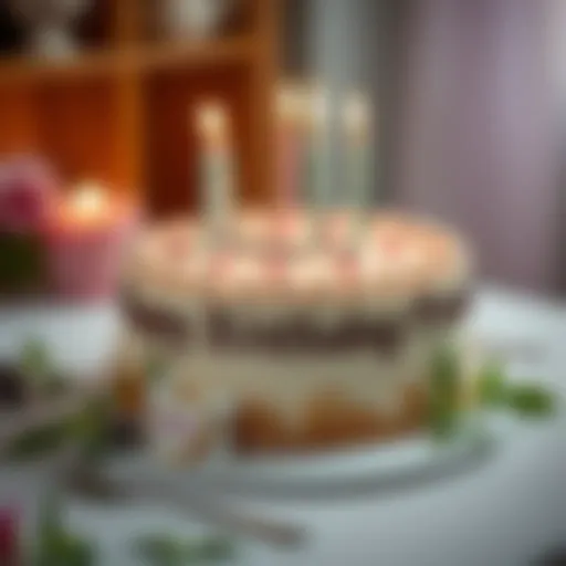 Elegant birthday cake with a heartfelt message