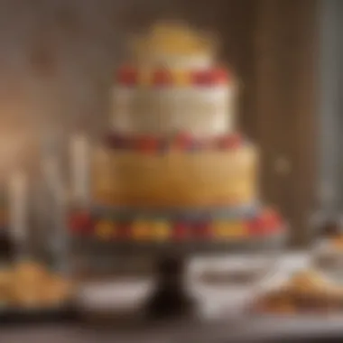 Luxurious Multi-Tiered Birthday Cake Luxurious multi-tiered birthday cake adorned with intricate details