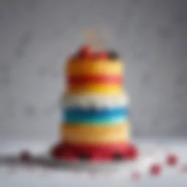 Minimalist Geometric Birthday Cake Minimalist birthday cake featuring geometric shapes