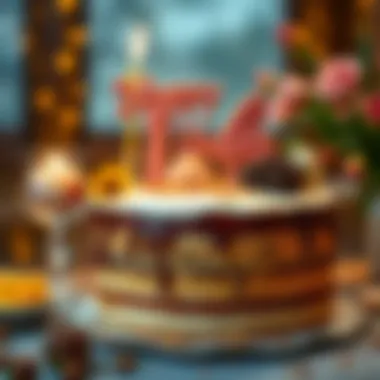 Personalized cake with custom decorations