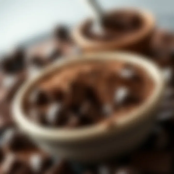 Nutritional Values of Dark Chocolate Cocoa powder and dark chocolate in a bowl