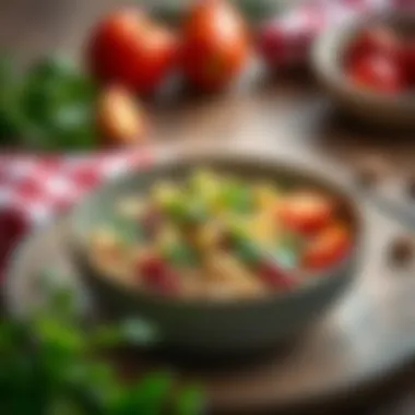 Healthy Bulgur Meal Presentation Healthy bulgur meal served in a bowl