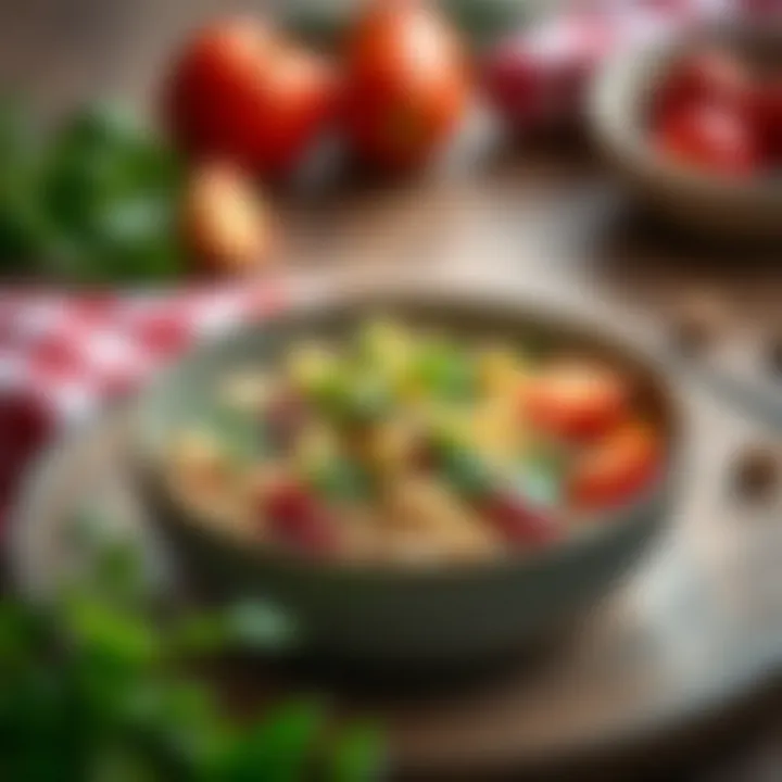 Healthy Bulgur Meal Presentation Healthy bulgur meal served in a bowl