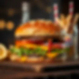 Nutritional breakdown of a classic burger