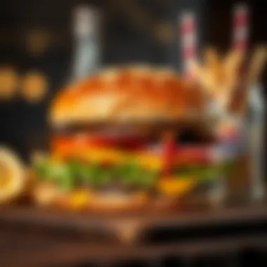 Nutritional breakdown of a classic burger