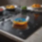 Clean and shiny glass cooktop