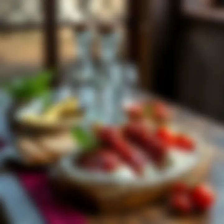 Exquisite presentation of cennet hurması dishes