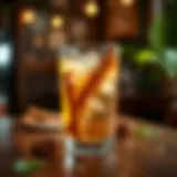 A refreshing glass of cinnamon-infused water on a wooden table