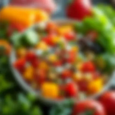 A colorful salad featuring ingredients high in potassium