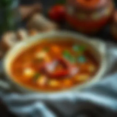 An artistic representation of the cultural heritage of Turkish soup