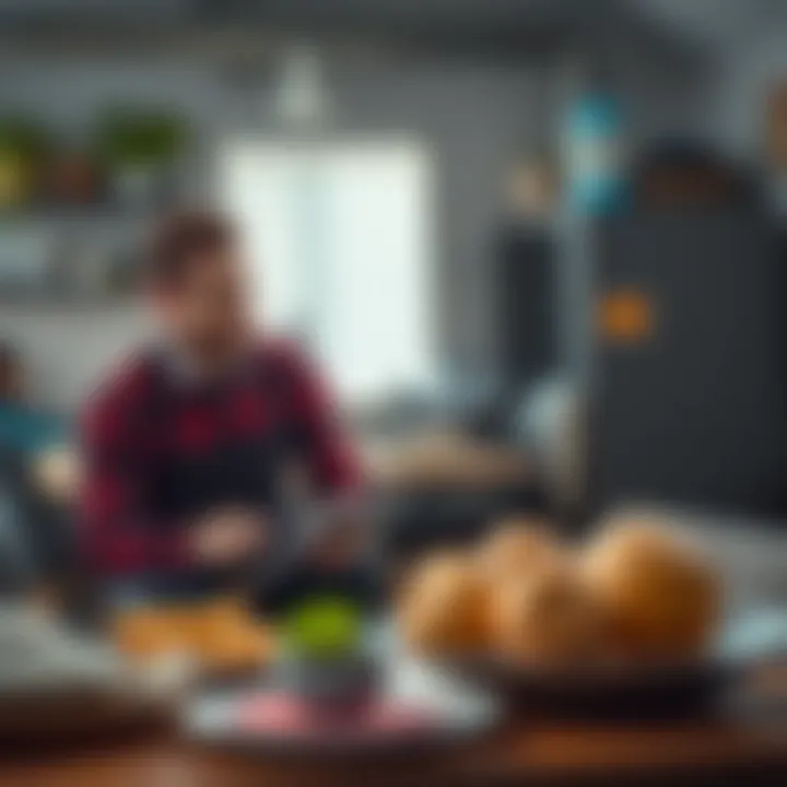 Customer reviewing HVAC service online