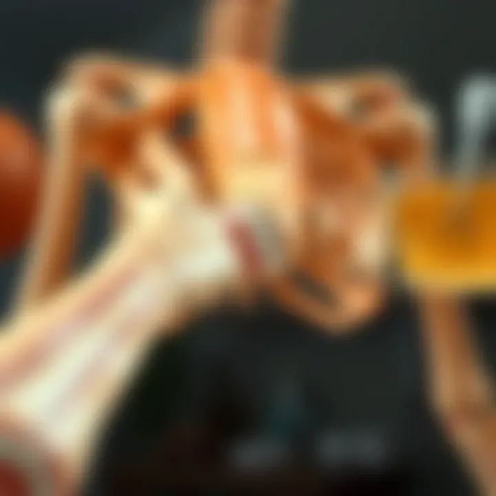 An artistic depiction of healthy bones supported by vitamin D