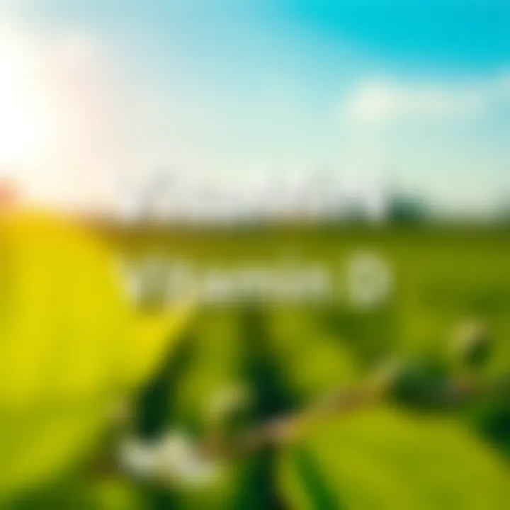 Graphic showing sources of vitamin D in nature and diet