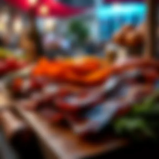 Artistic representation of premium beef bacon