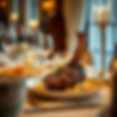 Elegant Dining Experience Featuring Oxtail An elegant dining setting highlighting oxtail as the centerpiece