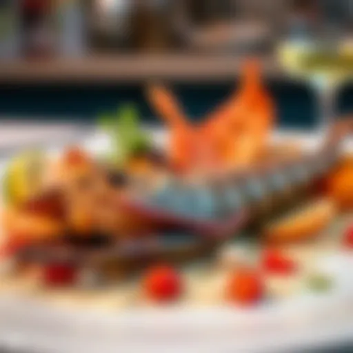 A beautifully plated seafood dish showcasing the colors and textures of Mediterranean cuisine.