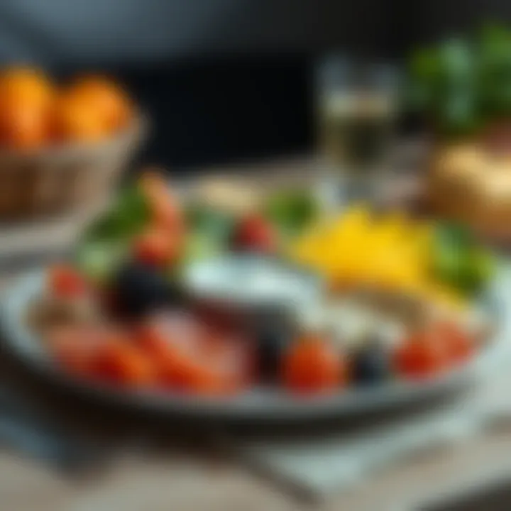 Understanding Food Group Balance Balanced plate showcasing food groups for diabetics