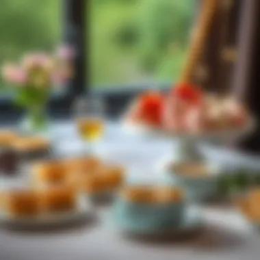 Modern Aesthetics of Baklava Presentation A beautifully styled dessert table highlighting baklava with modern aesthetic touches