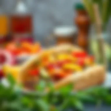 Summer döner featuring vibrant vegetables and zesty flavors