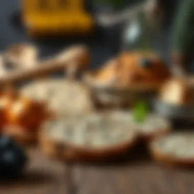 Healthy bread options on a rustic wooden table