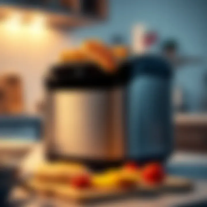 A modern bread machine showcasing its sleek design.