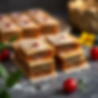 Elegant presentation of baklava slices