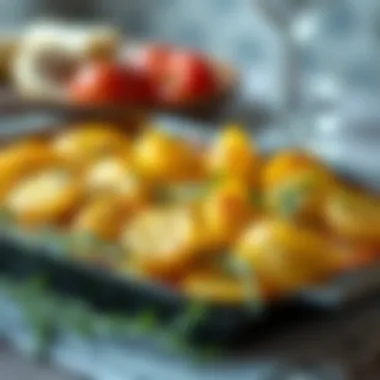 Herb-Garnished Elegance Elegant presentation of a patates and kıyma bake garnished with herbs