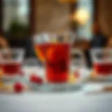 Elegant tea glass set for six