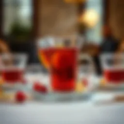 Elegant tea glass set for six