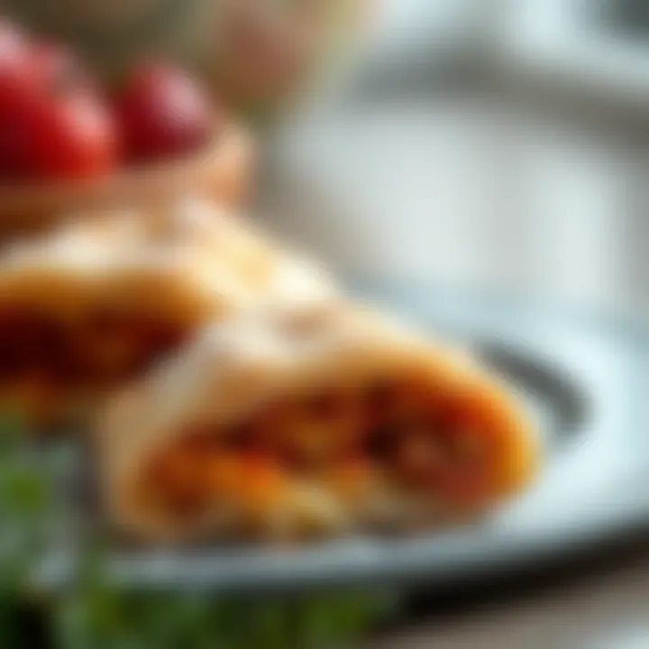 Close-Up of Elvan Kruvasan Texture Close-up of the flaky texture of Elvan Kruvasan with a rich, colorful filling.