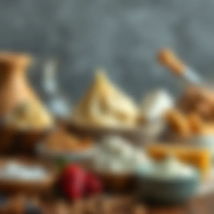 A selection of alternative sweeteners next to sugar