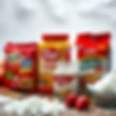 A visually appealing display of various sugar brands