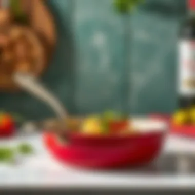 The Allure of Enamel Coating Vibrant enamel-coated cast iron skillet showcasing its glossy finish