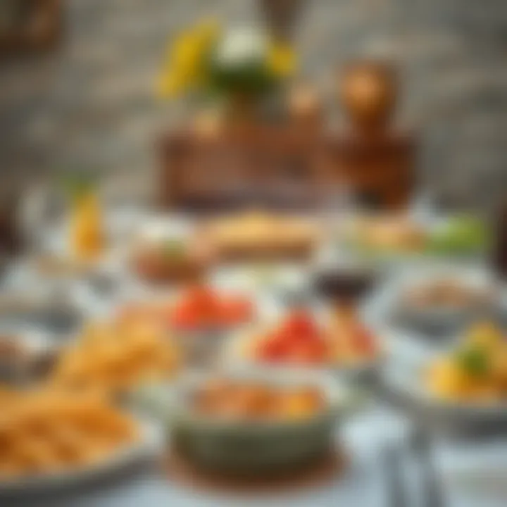 Traditional Erzurum Table Setup A beautifully arranged Erzurum table featuring various traditional dishes.