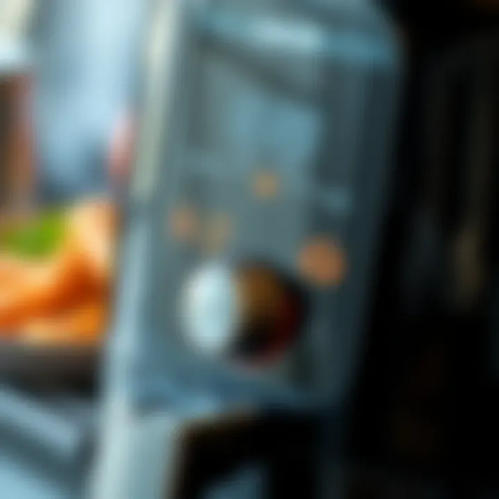 Close-up of the Fakir Airfryer control panel