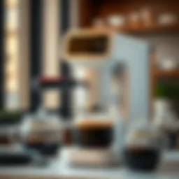 Sleek modern filter coffee machine showcasing elegant design