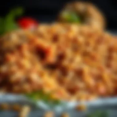 A close-up view of firik pilavı showcasing its rich texture and grains