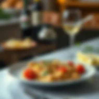 A beautifully plated serving of firik pilavı garnished with herbs