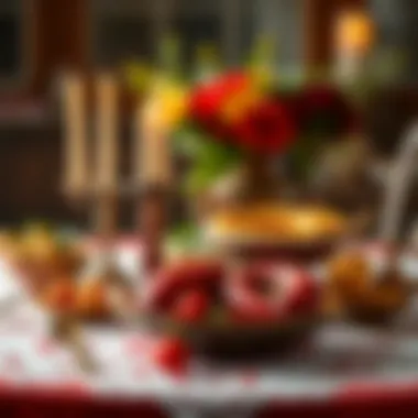 A traditional setting with firik pilavı as a centerpiece on the table