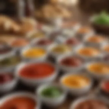 A variety of sauces for dipping