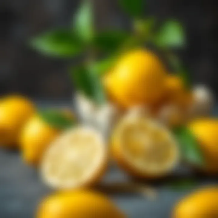 Fresh lemons arranged artistically, highlighting their zestful nature