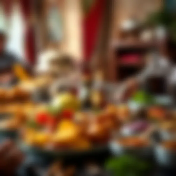 A Feast of Gaziantep's Traditional Iftar Delights Traditional Gaziantep iftar spread with rich dishes